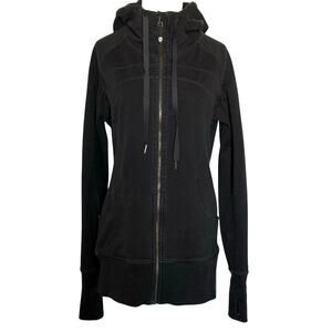Lululemon Women's 8 Scuba Hoodie Full Zip Long Sleeve Black